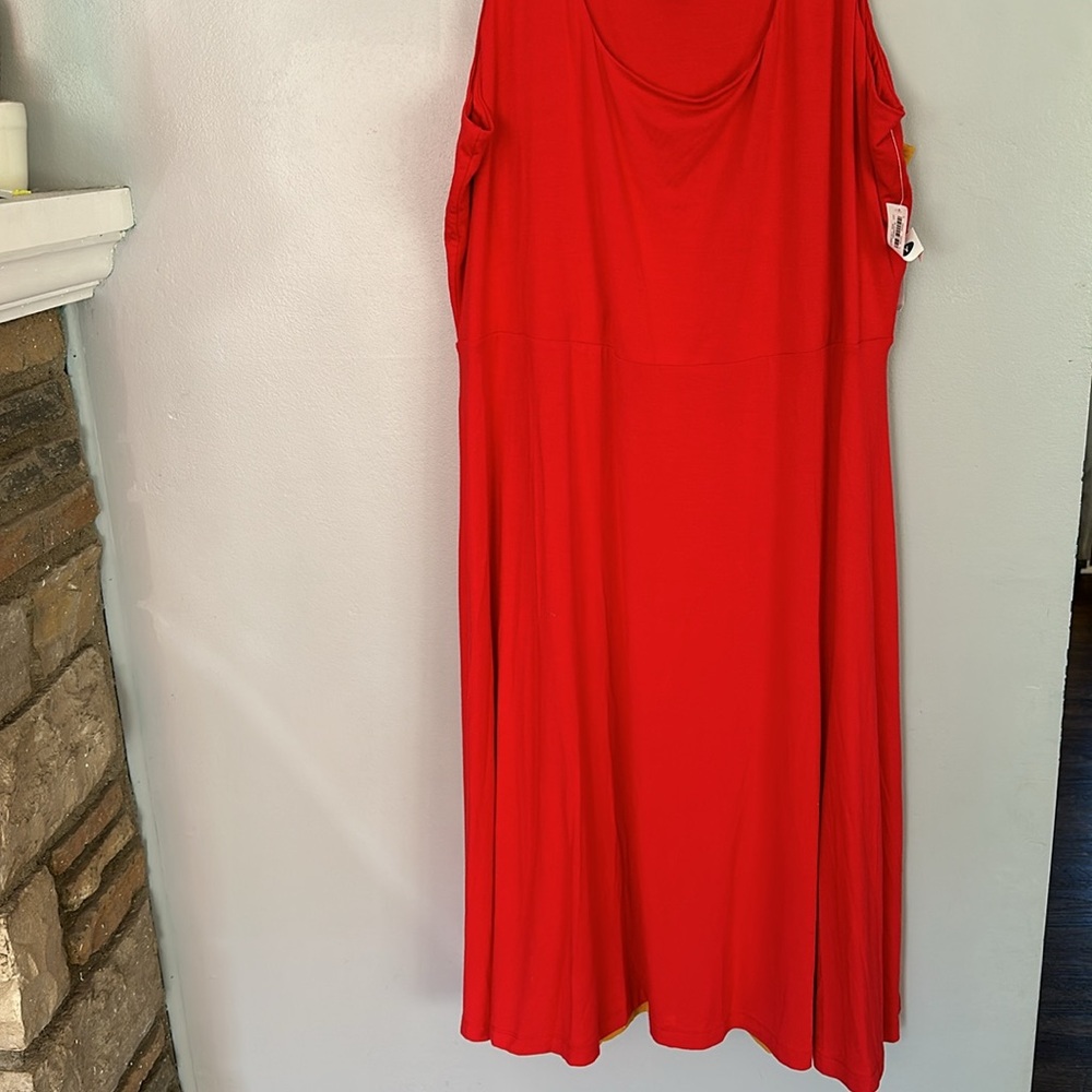 Set of 2 - NWT XXL Old Navy Jersey Dresses Yellow and Bright True Red. - Picture 5 of 5